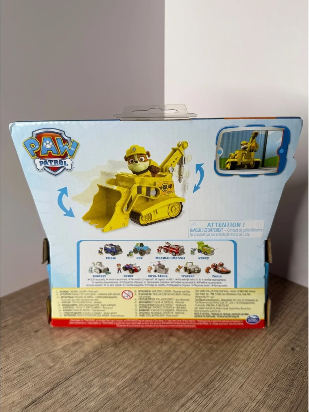 PAW Patrol Rubble Bulldozer Vehicle Toy with Rubble Figure